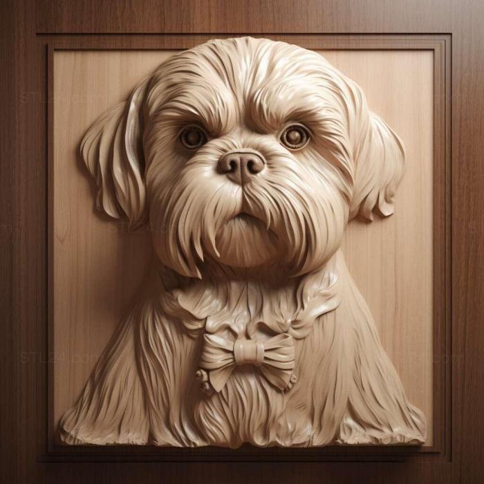 Nature and animals (Shih Tzu dog 4, NATURE_6960) 3D models for cnc